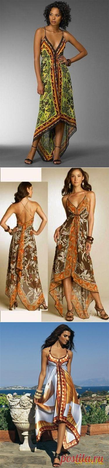 Эффектные летние сарафаны и топы шьем из платков — Рукоделие