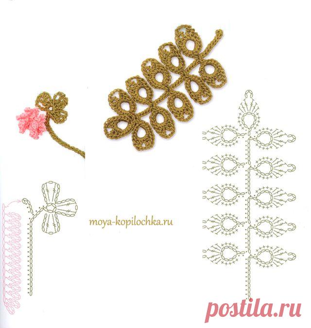 Вязаные цветы. 100 цветочных мотивов для вязания крючком со схемами - Вязание - Моя копилочка