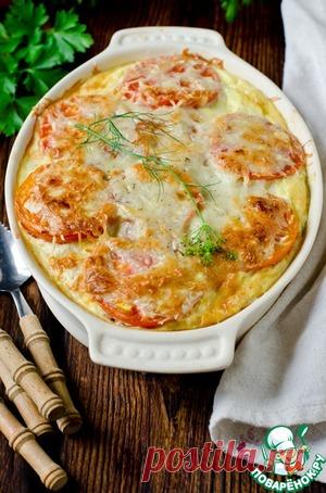 Рисовая запеканка с морским окунем и помидорами - кулинарный рецепт