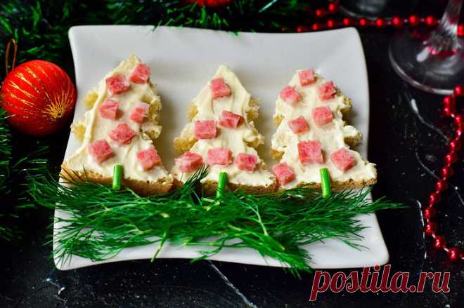 Новогодние бутерброды «Елочки»