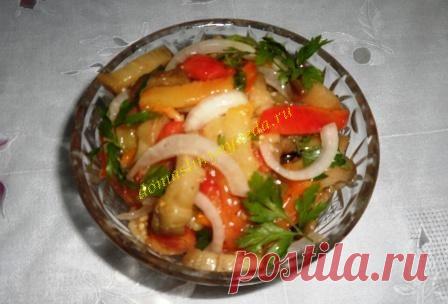 салат из баклажан и перца. | Домашняя еда