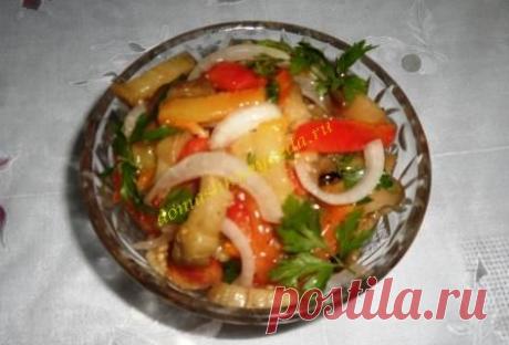 салат из баклажан и перца. | Домашняя еда