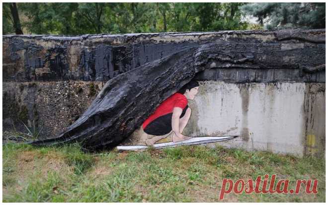 12 фото стрит-артов загадочного уличного художника: тысячи фанатов без ума от его остроумных работ — блог туриста ni-oca на Туристер.Ру