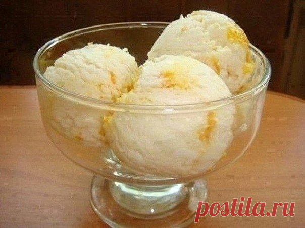 Детское мороженое из творога с бананами