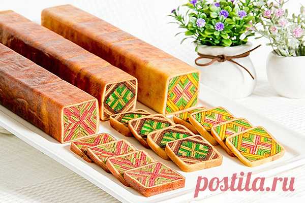 Индонезийский слоистый торт Кек ляпис (Kek lapis)