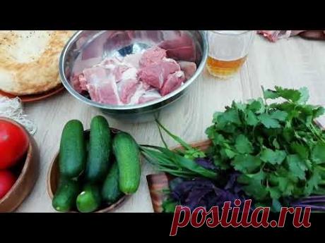 Шашлык в лаваше. Шаурма на мангале, на костре.