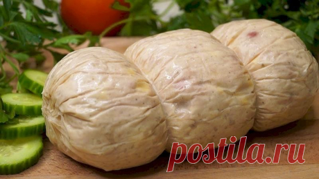 Домашняя колбаса из курицы по натуральному рецепту