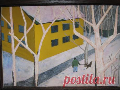 "Вид из окна". Масло. 1998г.