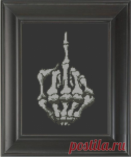 Skeleton FU - Cross Stitch Pattern Chart – Crass Cross