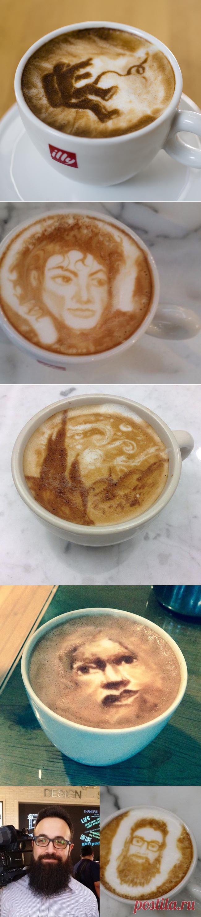 Этого парня называют "Да Винчи" Латте-арта. И вам надо увидеть почему. | Agligator
