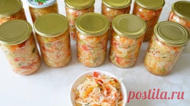 ХРУСТЯЩИЙ САЛАТ из КАПУСТЫ НА ЗИМУ. Для винегрета и просто так покушать