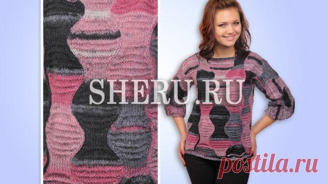 Кофточка спицами из полос схема - Модель вязания 427