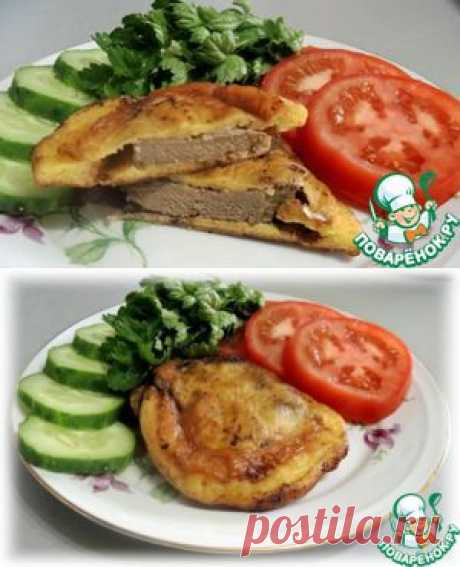 Печень в сметанном кляре - кулинарный рецепт