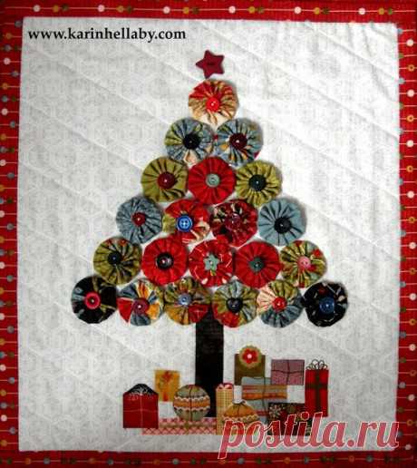 Patchwork en Casa - Patchwork with Love: Tutorial: Árbol de Navidad con yo-yos