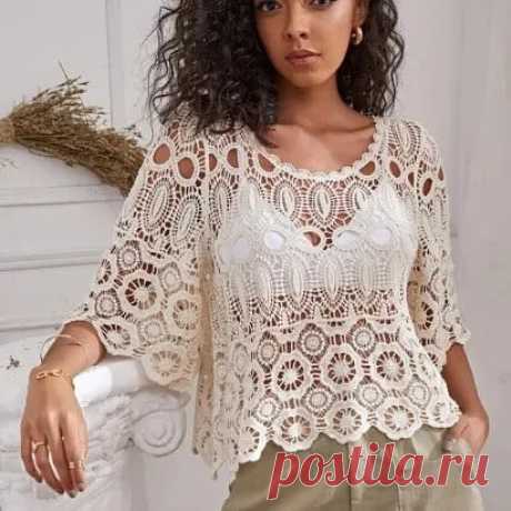 Подбор схем для ажурной кофточки крючком