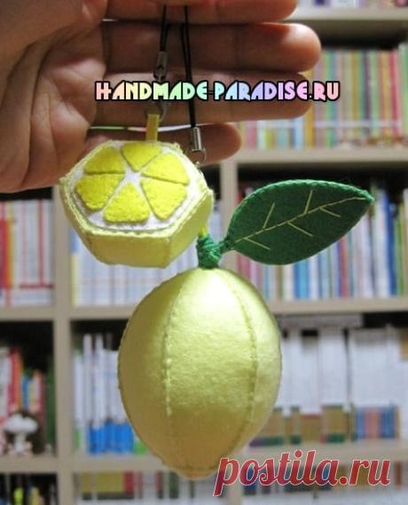 Limoni. Ciondoli portachiavi in ​​feltro - a mano-Paradise