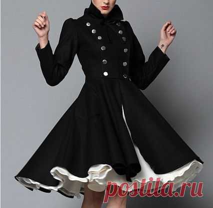 Double Breasted Melton Wool Olga Coat