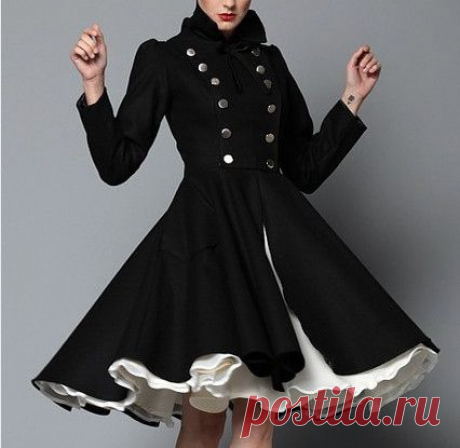 Double Breasted Melton Wool Olga Coat