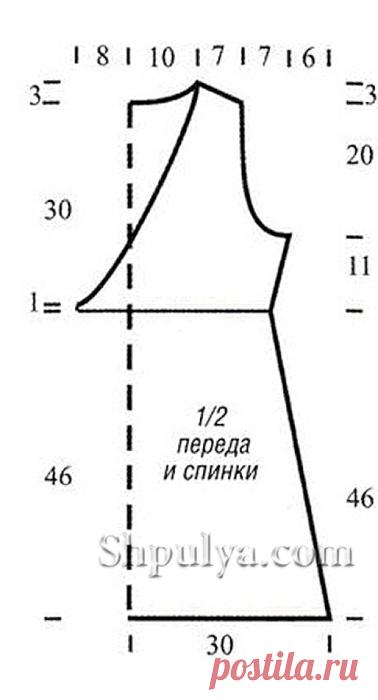 Вязание спицами. Белая летняя туника с ажурными полосами.