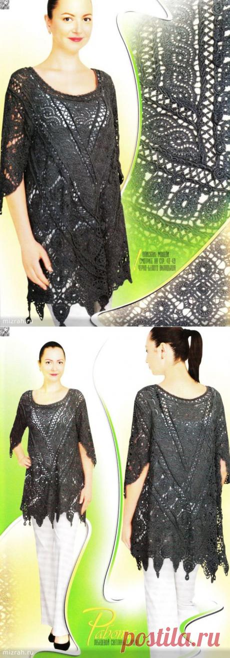 Эффектная туника крючком