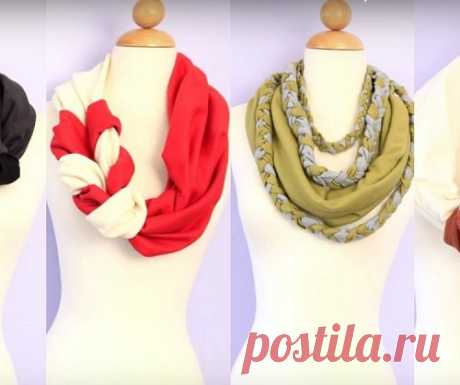 Все думали, что она купила эти шарфы в дорогом бутике. Ты ахнешь, узнав, из чего они сделаны!