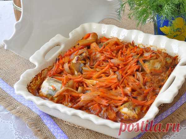 Минтай с морковью и луком (в духовке) — рецепт с фото пошагово + отзывы
