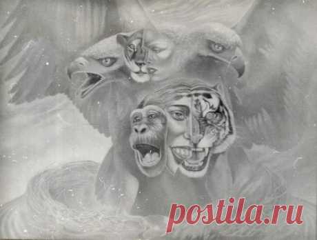 Александр Климов. &quot;Разрушенное гнездо&quot;, холст, масло. 1990 год. Предчувствие распада Советского Союза..,