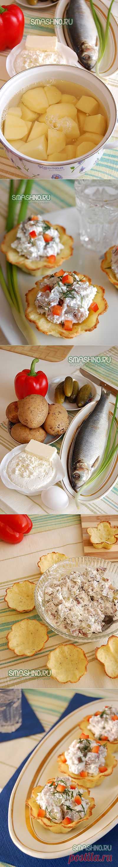 Оригинальная закуска в тарталетках. Картофельные корзинки. | Вкусно своими руками