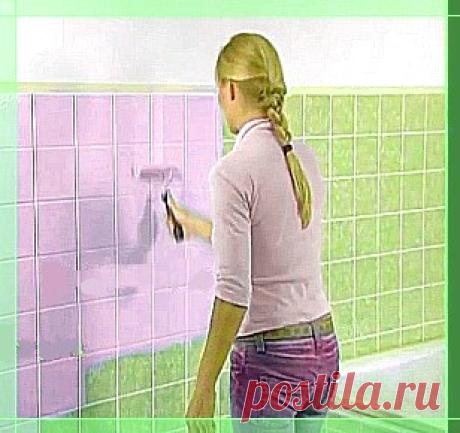 Покрасить старую керамическую плитку - дешево и сердито!