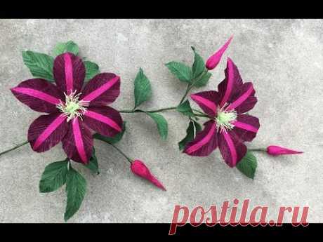 ABC TV | How To Make Clematis Paper Flowers From Crepe Paper - Craft Tutorial