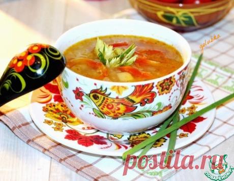 Чесночный суп с рисом и овощами – кулинарный рецепт