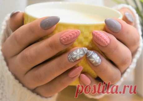 Вязаный маникюр: идеи уютного nail-art на зиму
