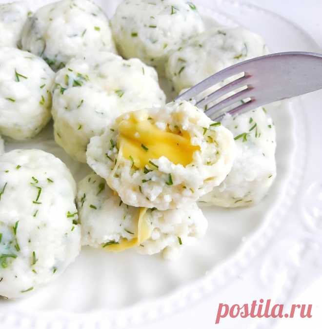 Вкусно и полезно » Ленивые вареники с сыром и зеленью