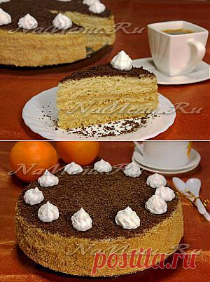 Песочный торт с заварным кремом.