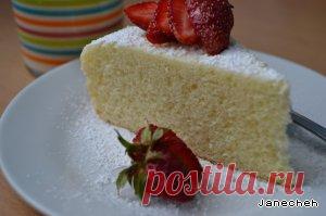 Бисквит на горячем молоке - кулинарный рецепт