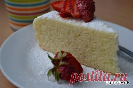 Бисквит на горячем молоке - кулинарный рецепт