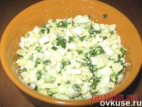 Самые ленивые пирожки с яйцом и зелёным луком за 10 минут