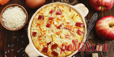 Рисовая запеканка с яблоками и морковью ++