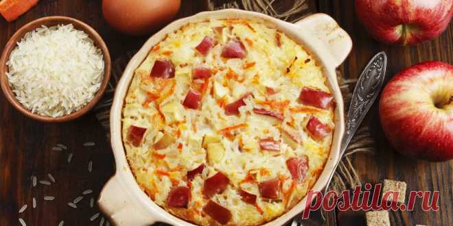 Рисовая запеканка с яблоками и морковью ++