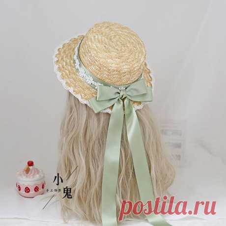 15.36US $ 20% OFF|Summer Hat Lace Bow | Summer Girl Hat Lolita | Accessories Lolita Hat - Girl Cute Lace - Aliexpress