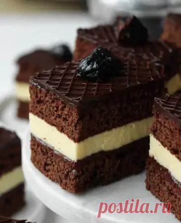 Шоколадный торт с заварным кремом и повидлом – пошаговый рецепт