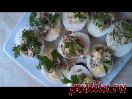 Яйца фаршированные куриной печенью