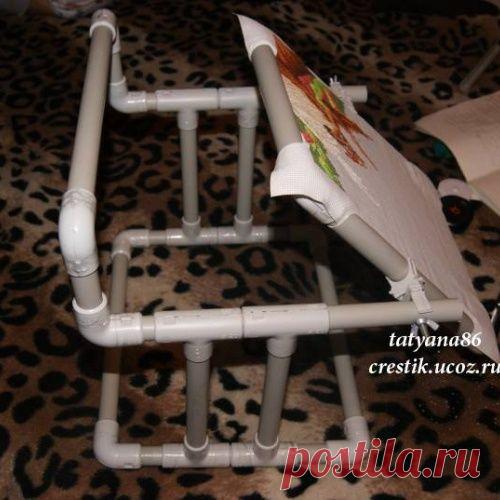 Станок для вышивания из ПВХ-труб