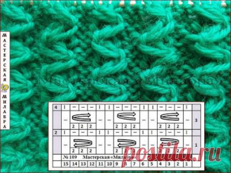 Узор спицами № 109 - Мастерская "Милабра"
