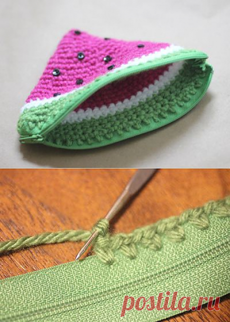 Repeat Crafter Me: Crochet Watermelon Coin Purse