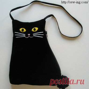 Сумка Чёрный кот - Домашний hand-made