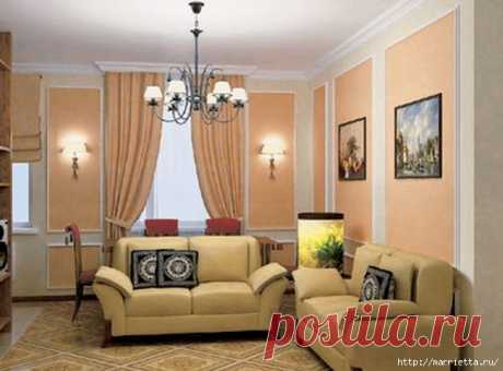 Настенные панели из обоев в интерьере