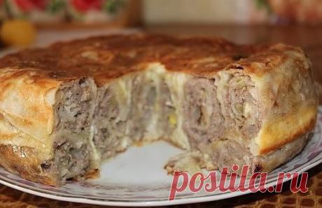 Пирог Лаваш в заливке