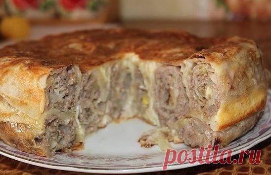 Пирог Лаваш в заливке