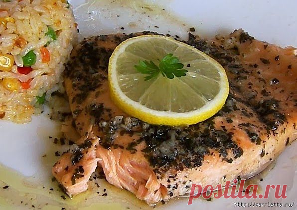 ЛОСОСЬ ЗАПЕЧЕННЫЙ В ФОЛЬГЕ. МАЛОКАЛОРИЙНАЯ ВКУСНЯТИНА)